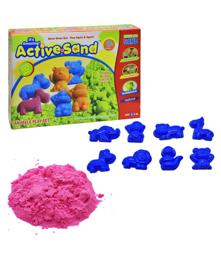     			Toy Cloud Amazing Active Sand Animals Play Set | Squeezable Sand Never Dries Out Sand Kit For Kids