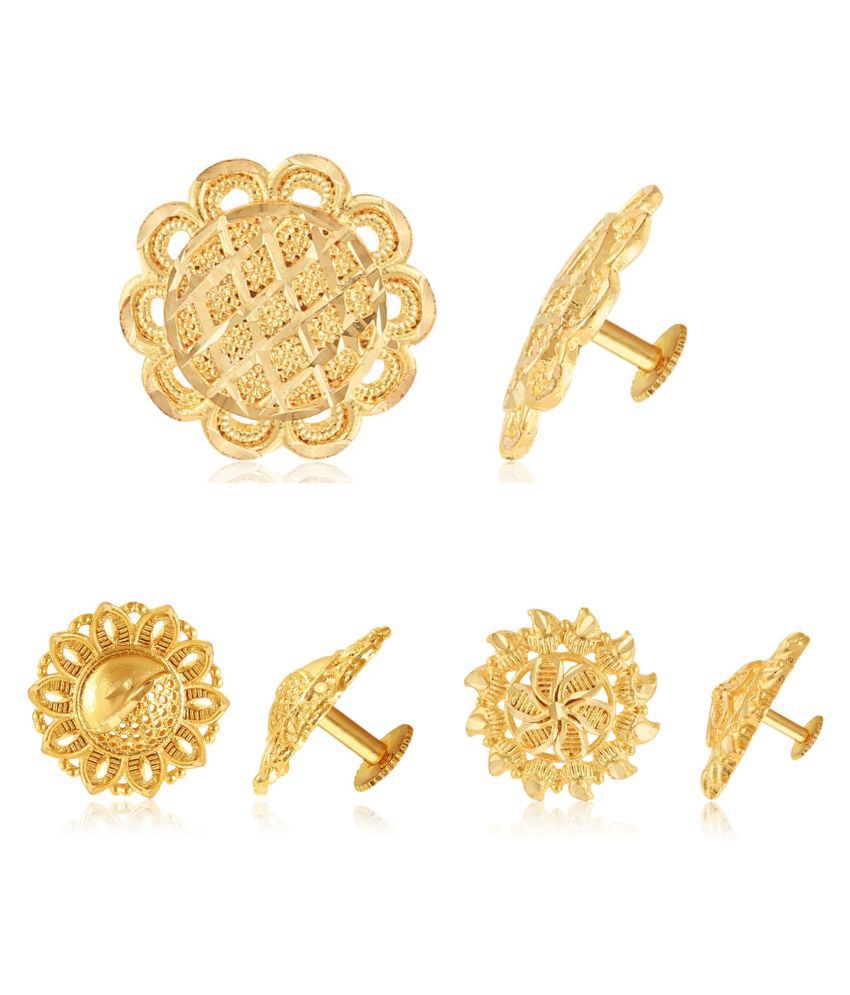     			Vighnaharta Sizzling Graceful Alloy Gold Plated Stud Earring Combo set For Women and Girls  Pack of- 3 Pair Earrings VFJ1311-1308-1312ERG