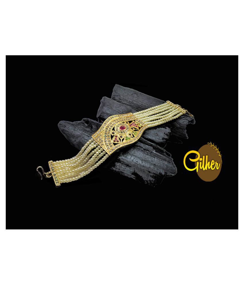    			gilher- Gold Bracelet (Pack of 1)