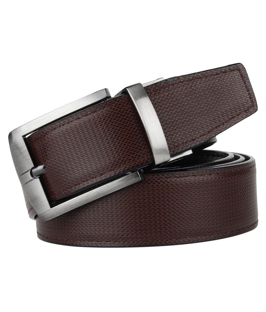     			SUNSHOPPING Brown PU Formal Belt