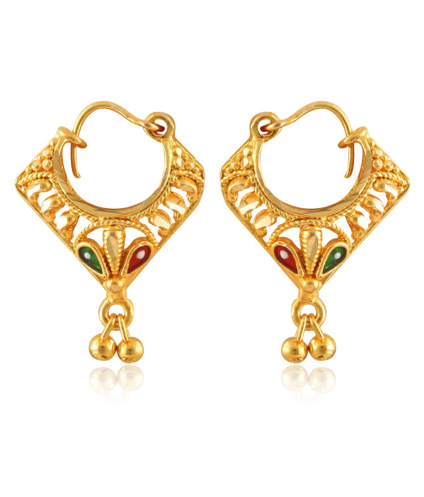     			Vighnaharta Traditional wear Gold Plated alloy Clip on Chand Bali Earring for Women and Girls ( Pack of 1 pair Earring) {VFJ1391ERG}