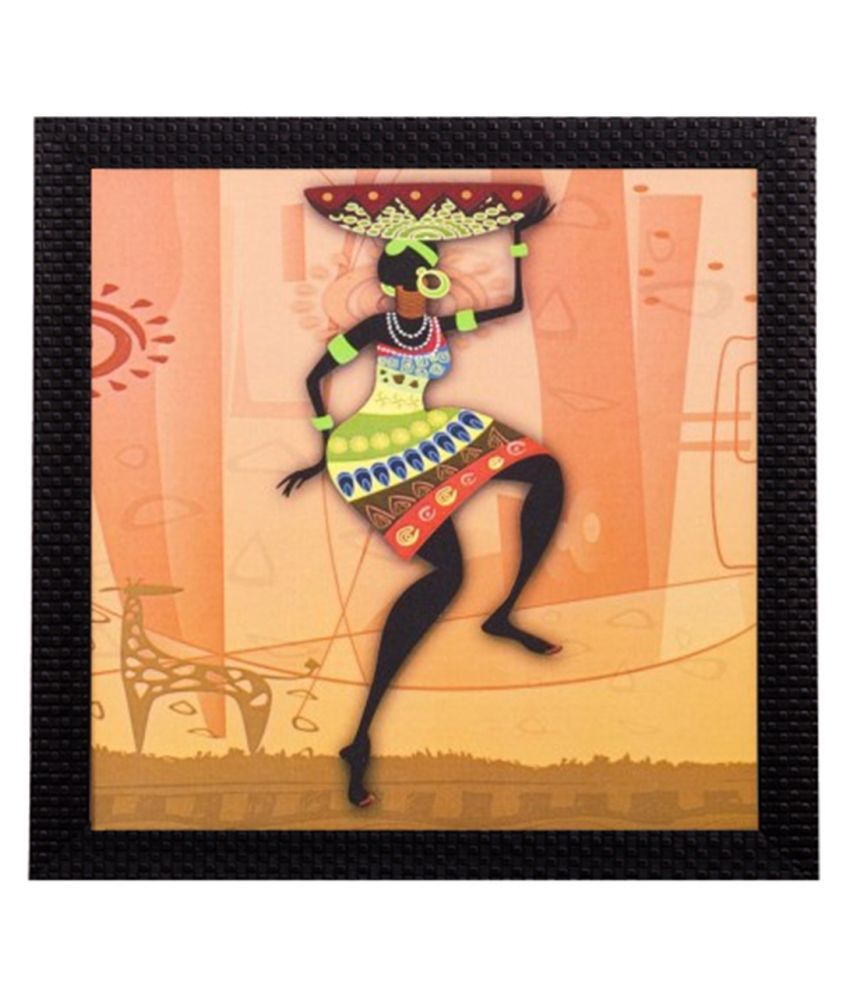     			eCraftIndia Dancing Woman Satin Matt Texture UV Art Painting