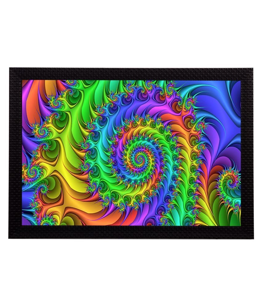     			eCraftIndia Multicoloured Abstract UV Wall Art