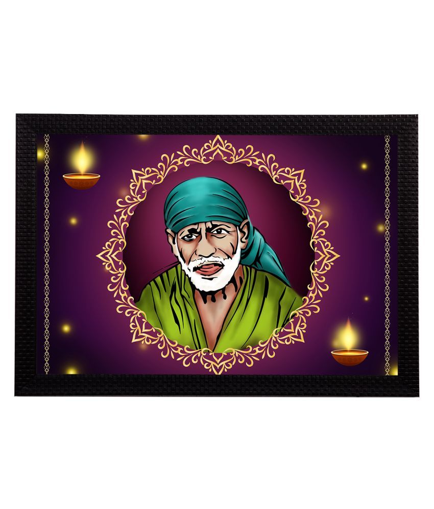     			eCraftIndia Sai Baba Satin Matt Texture UV Art Painting