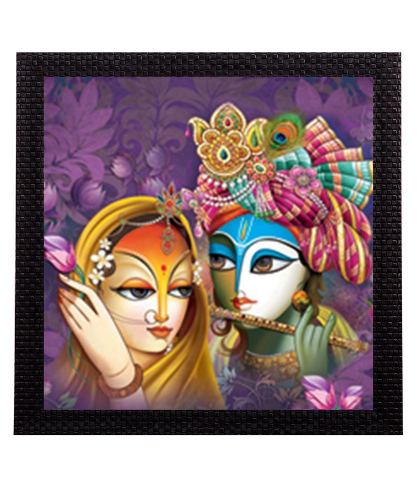     			eCraftIndia Abstract Radha Krishna Satin Matt Texture UV Art Painting