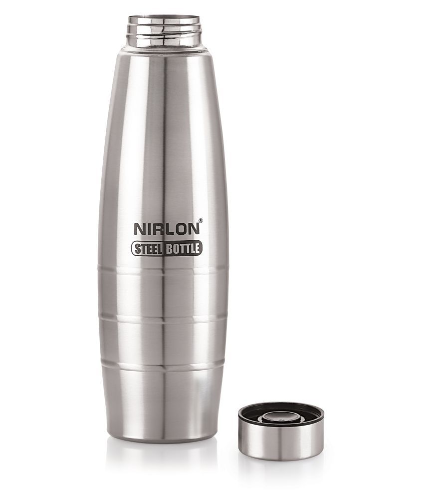     			Nirlon Silver 1000 mL Stainless Steel Fridge Bottle set of 1