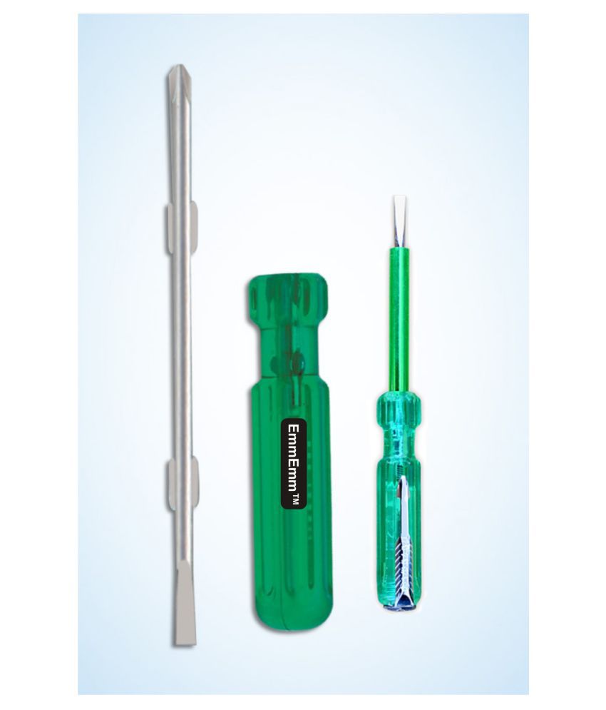     			EmmEmm-tools hardware 2 in 1 Screwdriver Set Combo with Neon Bulb Line Tester