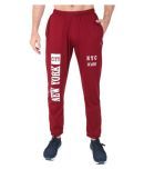 Zeffit Maroon Cotton Blend Trackpants Single