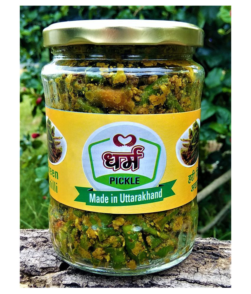 Dharm Foods Enterprises Green Chilli Spicy Masala Pickle 400 g