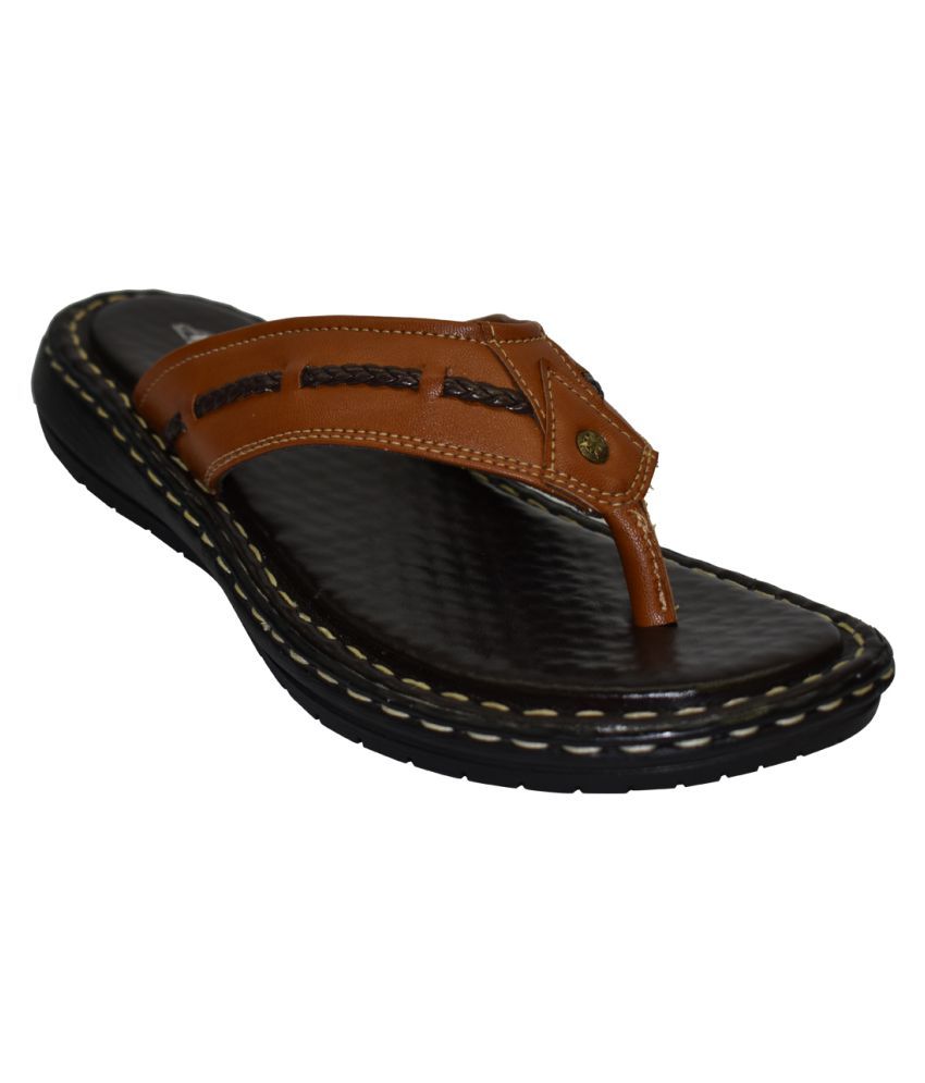     			Ajanta Tan Flip Flops