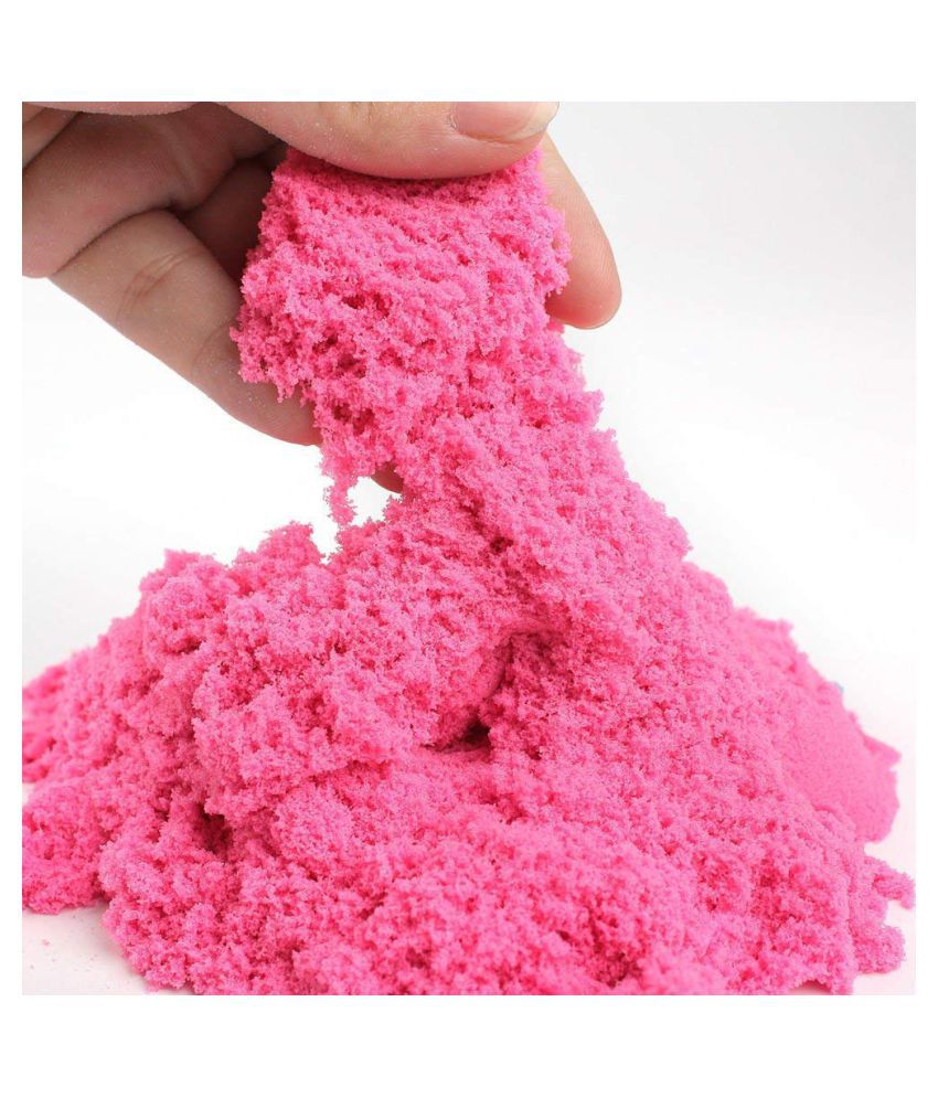 Toyshine Creative Sand for Kids – Natural Kinetic Sand Kit for Kids Activity Toys | Soft Sand Clay Toys for Kids Boys Girls Without Mould - 500G, Pink