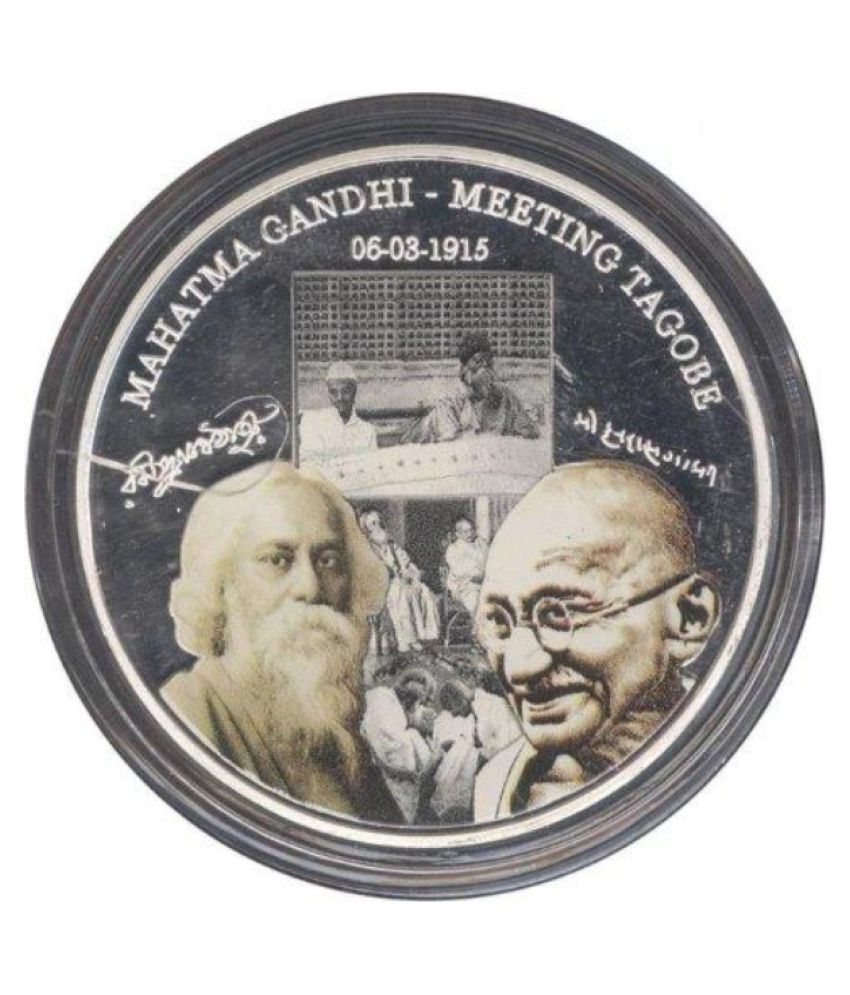     			100 Years of Mahatma Gandhi's 1st Meeting with Rabindranath Tagore Commemorative Coin