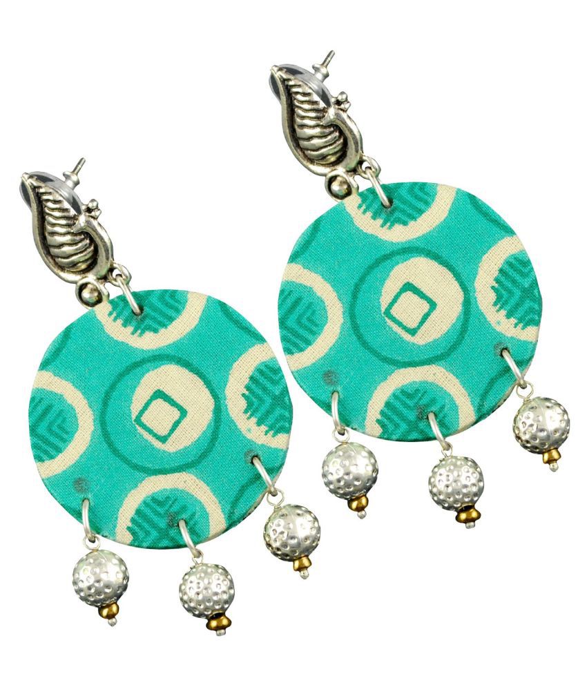 Light Green And Offwhite Earring