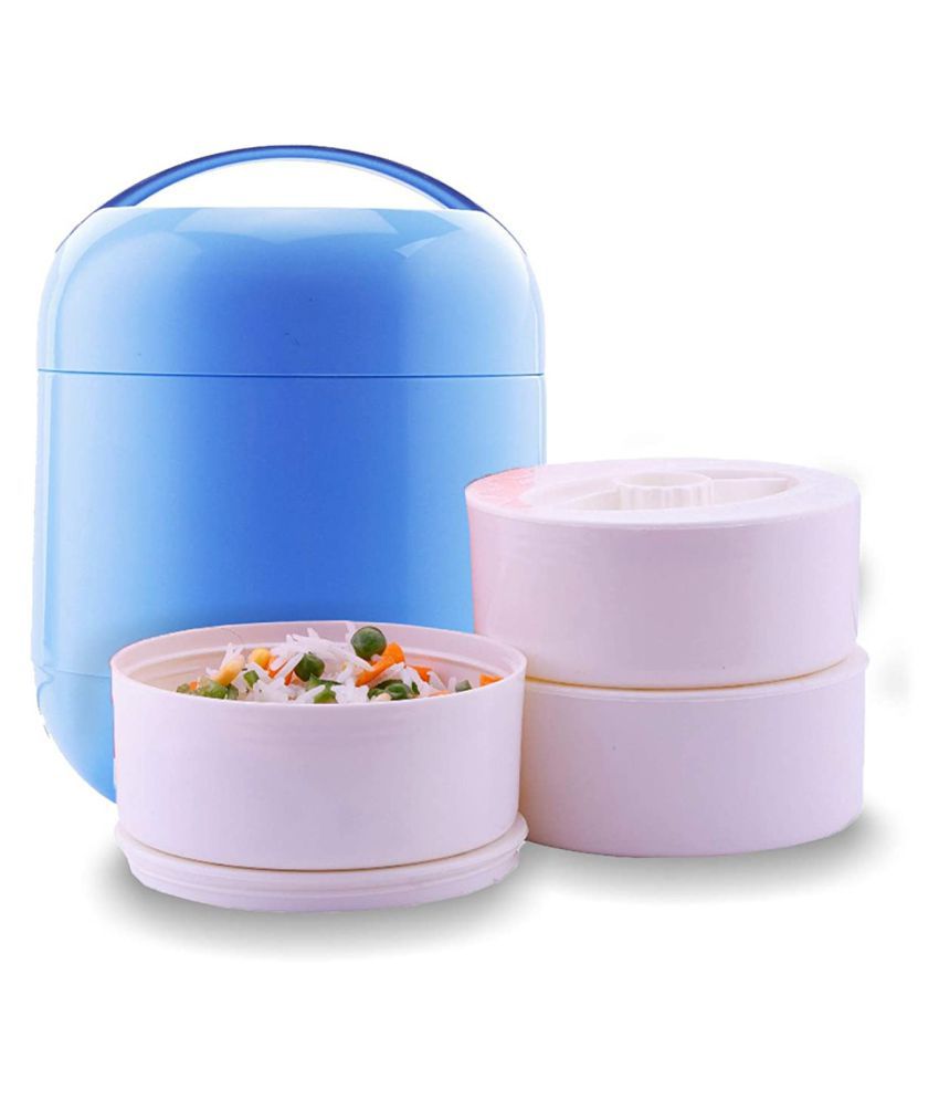     			Oliveware - Blue Insulated Lunch Box
