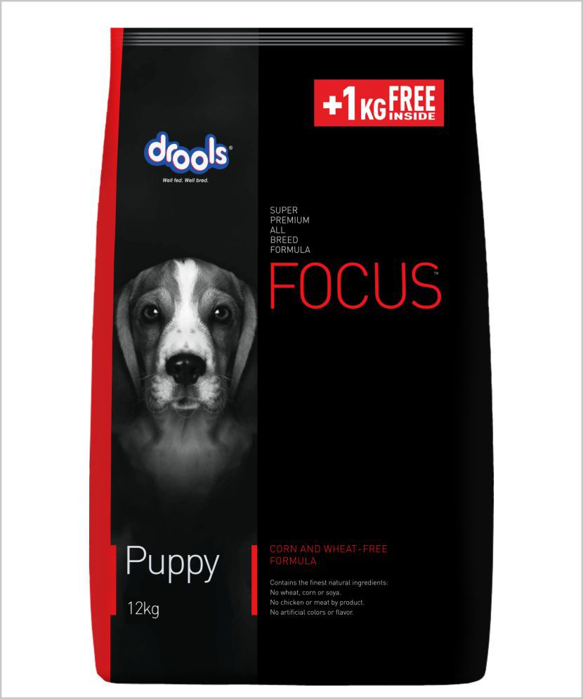     			Drools Focus Puppy Super Premium Dog Food, 12kg (+1kg Free Inside)