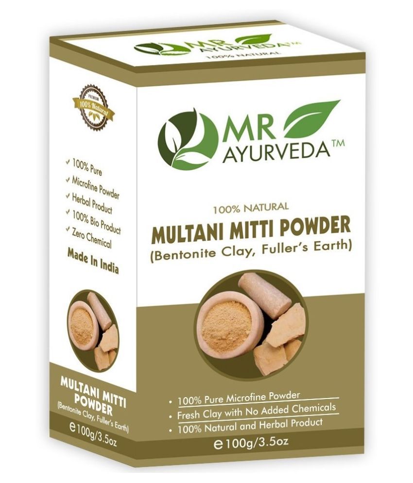     			MR Ayurveda Multani Mitti Powder (Indian Healing Clay) Face Pack Masks 100 gm