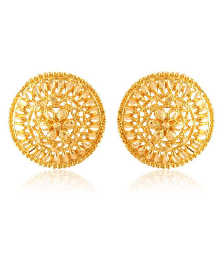     			Vighnaharta Allure Beautiful Earrings Elite Chic Gold Plated Screw back Studs earring  for Women and Girls  {VFJ1397ERG}