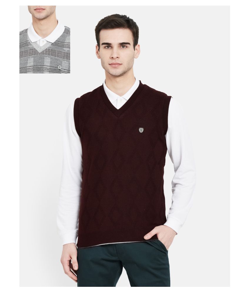     			Duke Grey V Neck Sweater