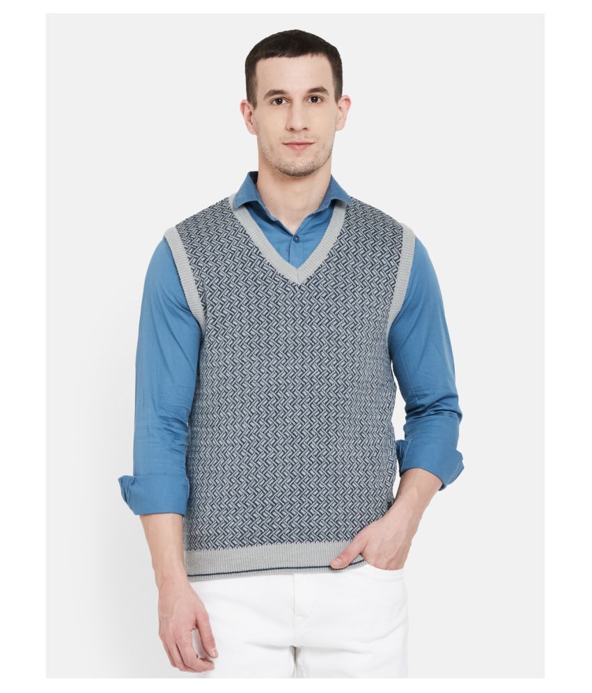     			Duke Grey V Neck Sweater