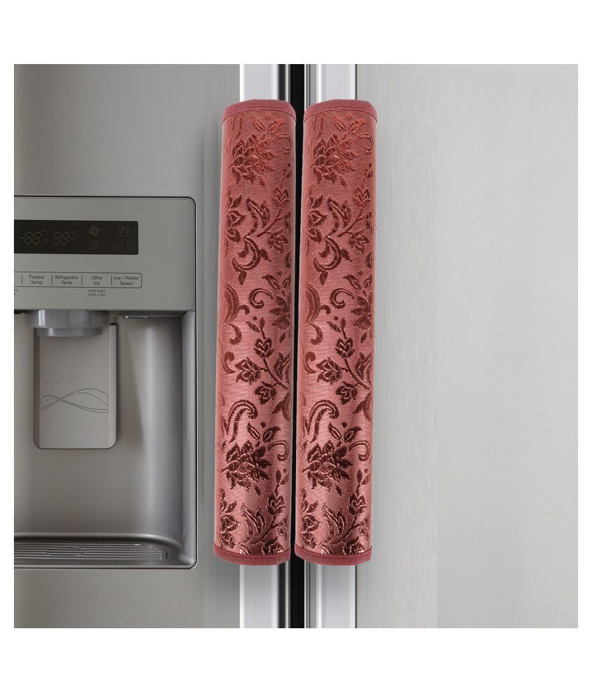     			Wishland Set of 2 PVC Red Fridge Handle Cover