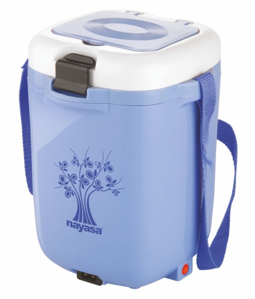 Nayasa Electromate 3 Electric Tiffin with 3 Stainless Steel Containers Blue Color