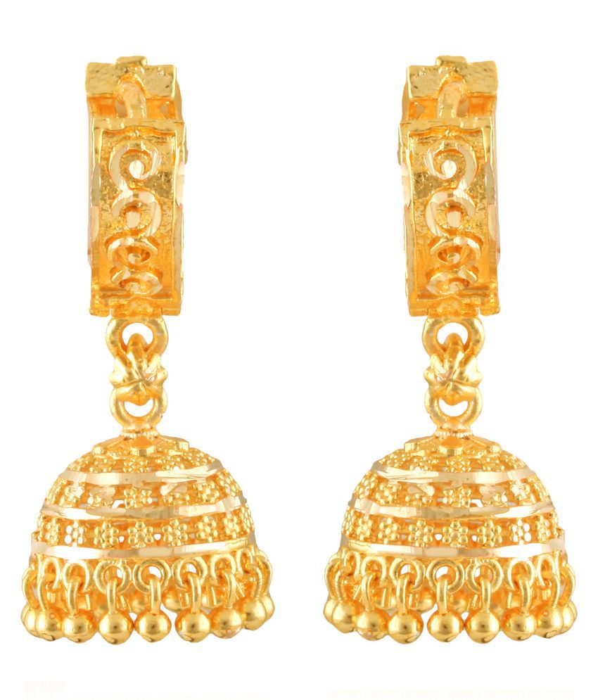     			Vighnaharta Elegant Twinkling Beautiful Gold Plated Screw back alloy Jhumki Earring for Women and Girls  {VFJ1406ERG}