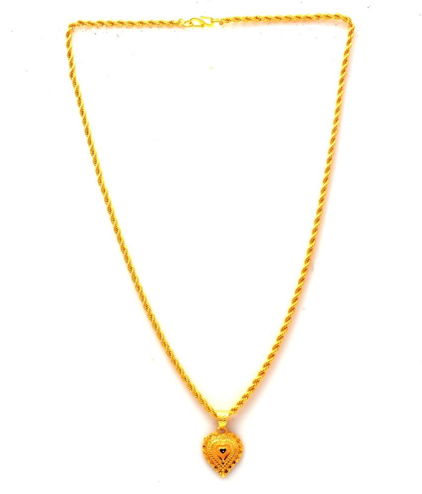     			Jewar Mandi New Design Gold Plated Locket/Pendant with Rope/Rassi Chain Daily use for Men, Women & Girls, Boys