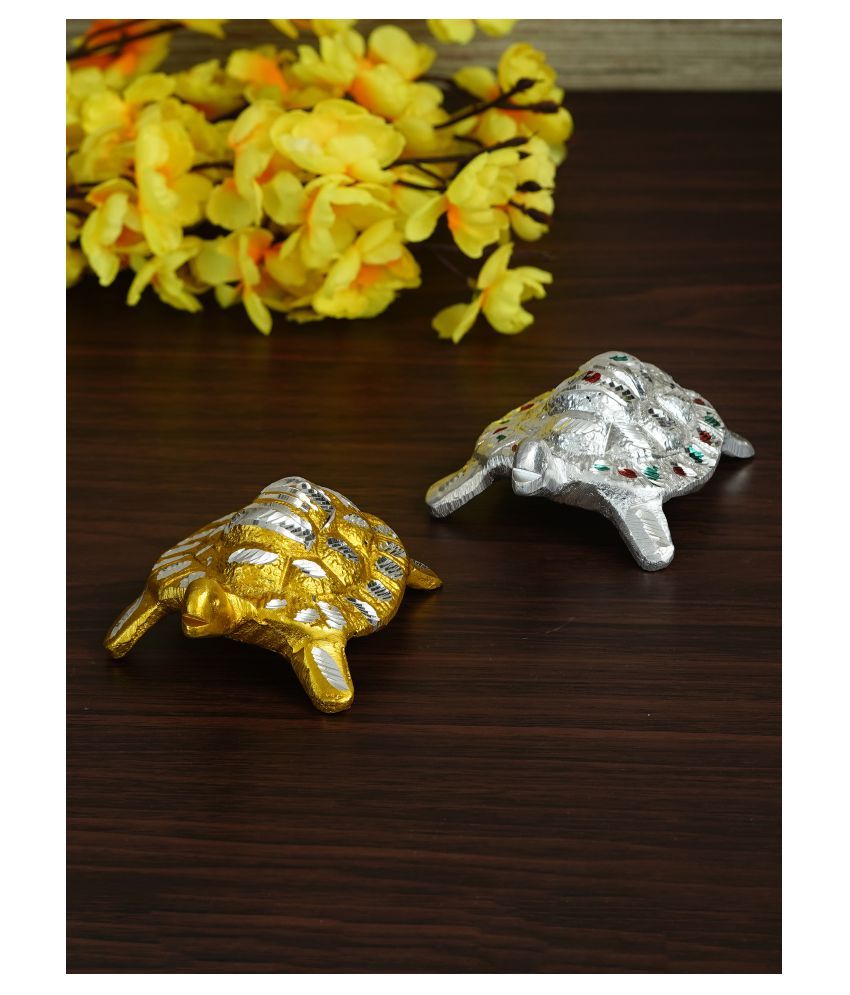     			eCraftIndia Gold Mix Metal Figurines - Pack of 2