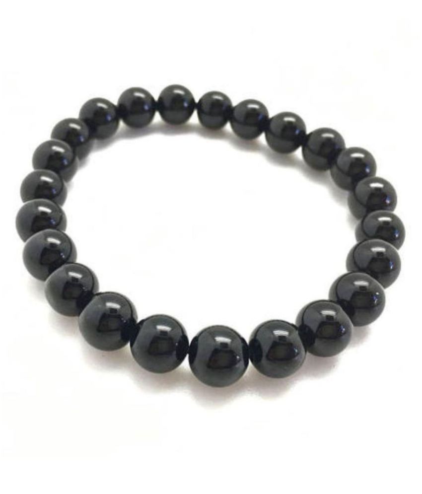     			8mm Black Tourmaline Natural Agate Stone Bracelet