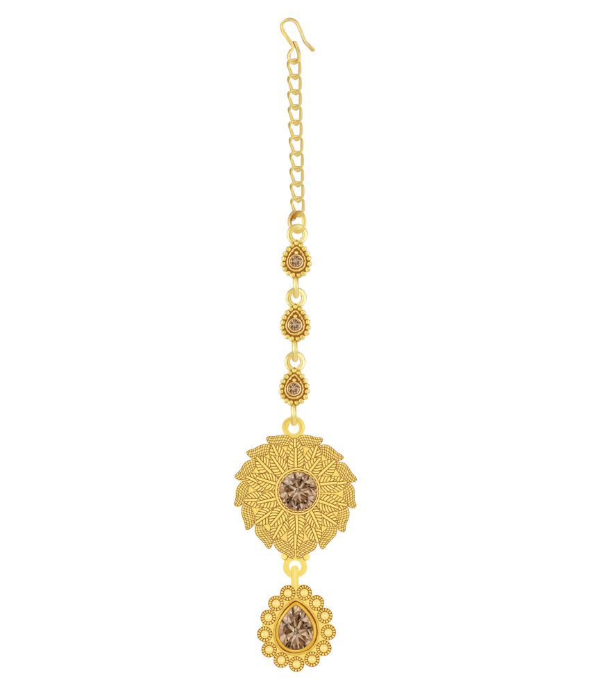     			Exclusive Stylish  Gold Plated Traditional Maang Tikka Jewellery For women Girl