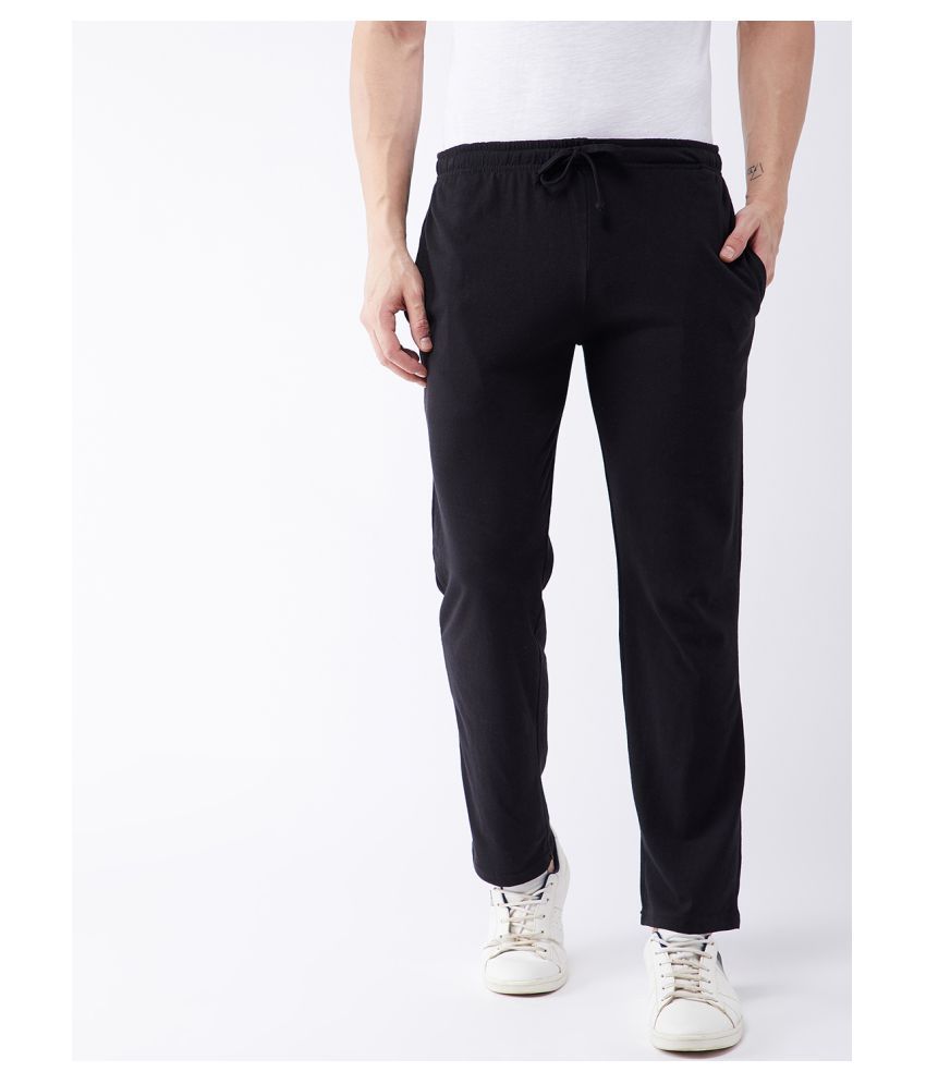 Gritstones Black Regular -Fit Flat Trousers Single