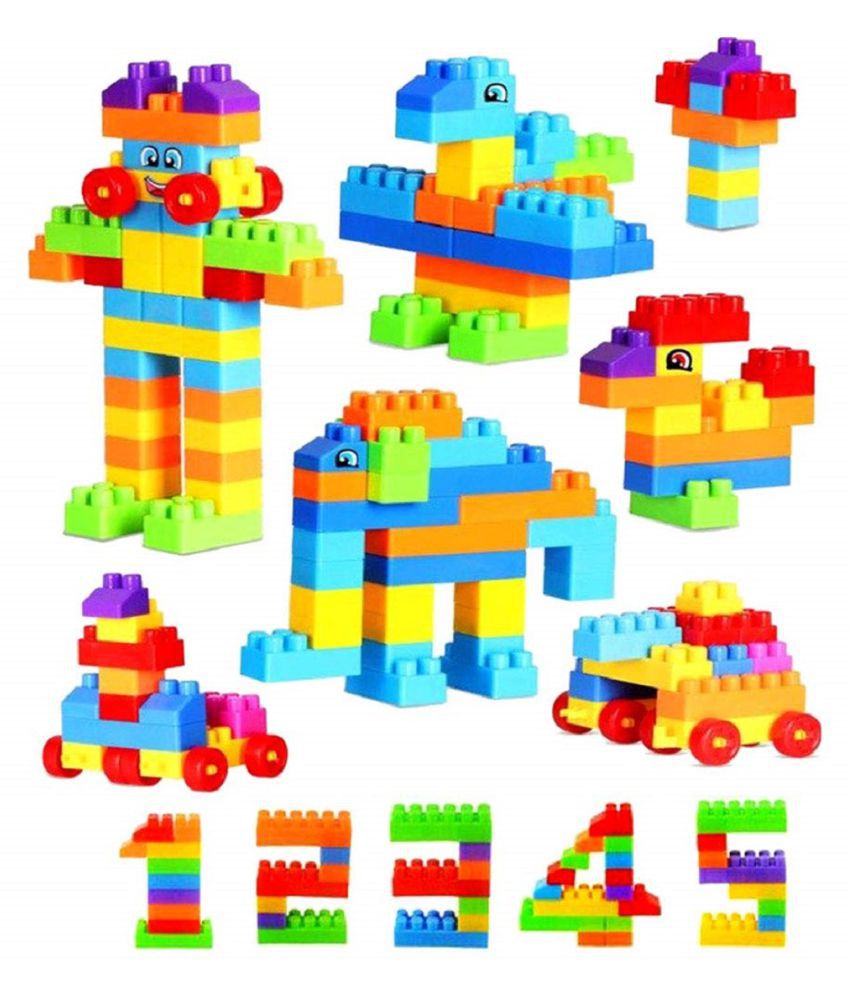 Chocozone Pack of 200 Blocks STEM Educational Kids Toys Building Block Toys for 2 Year Old Boys