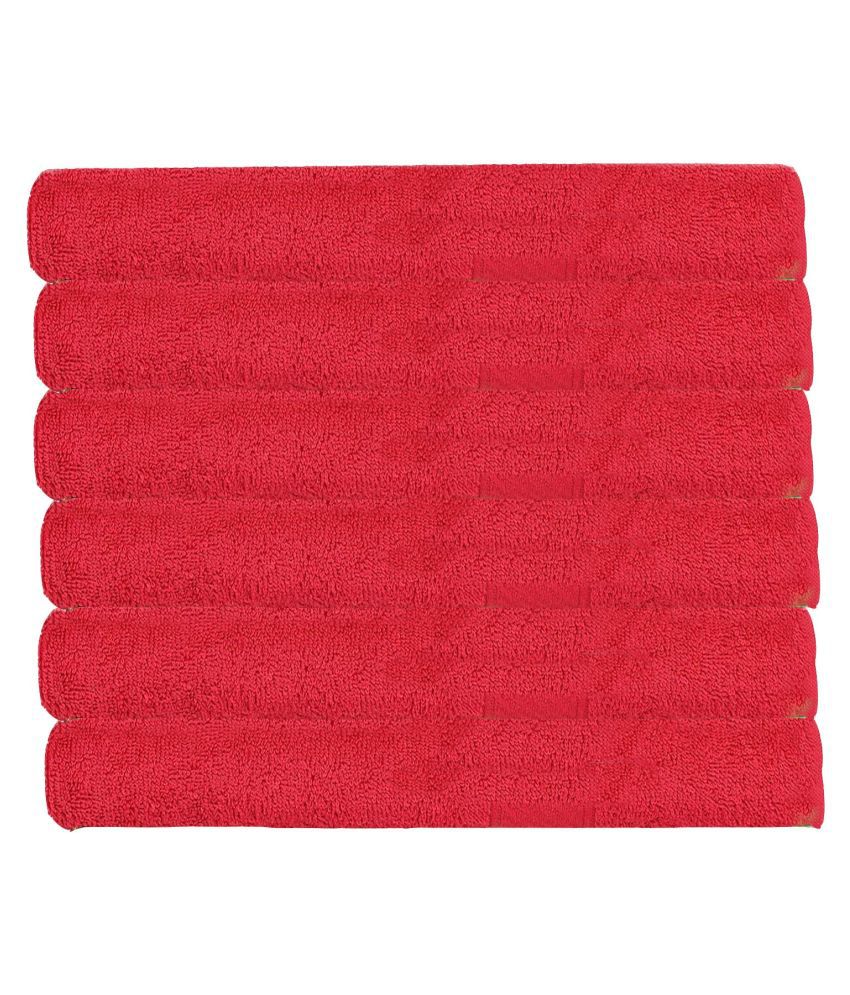 HOMETALES Microfiber Cleaning Cloth- 6 pcs - 40X40cm. 6 pcs red