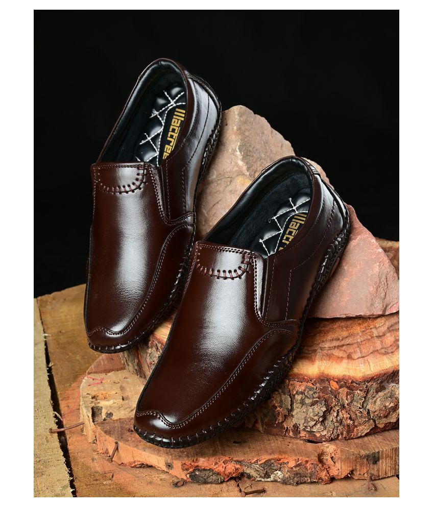     			Mactree Genuine Leather Brown Formal Shoes