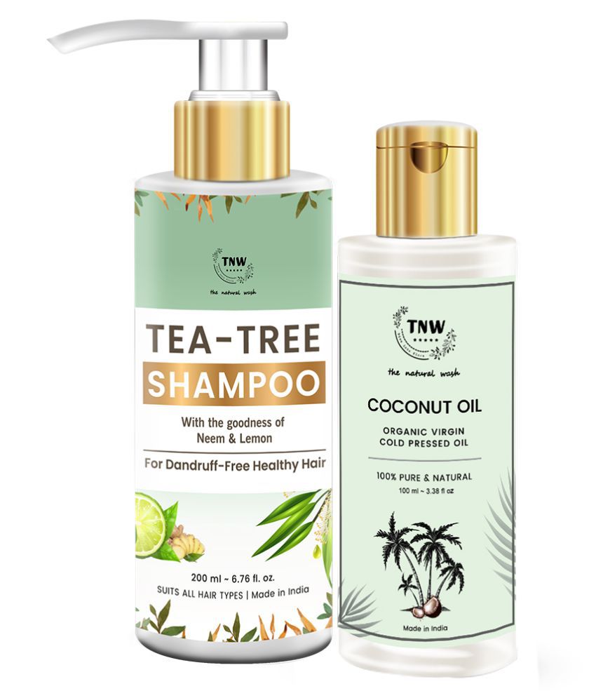     			TNW - The Natural Wash Tea Tree Shampoo & Coconut Oil for Hair Care Combo 100 mL Pack of 2