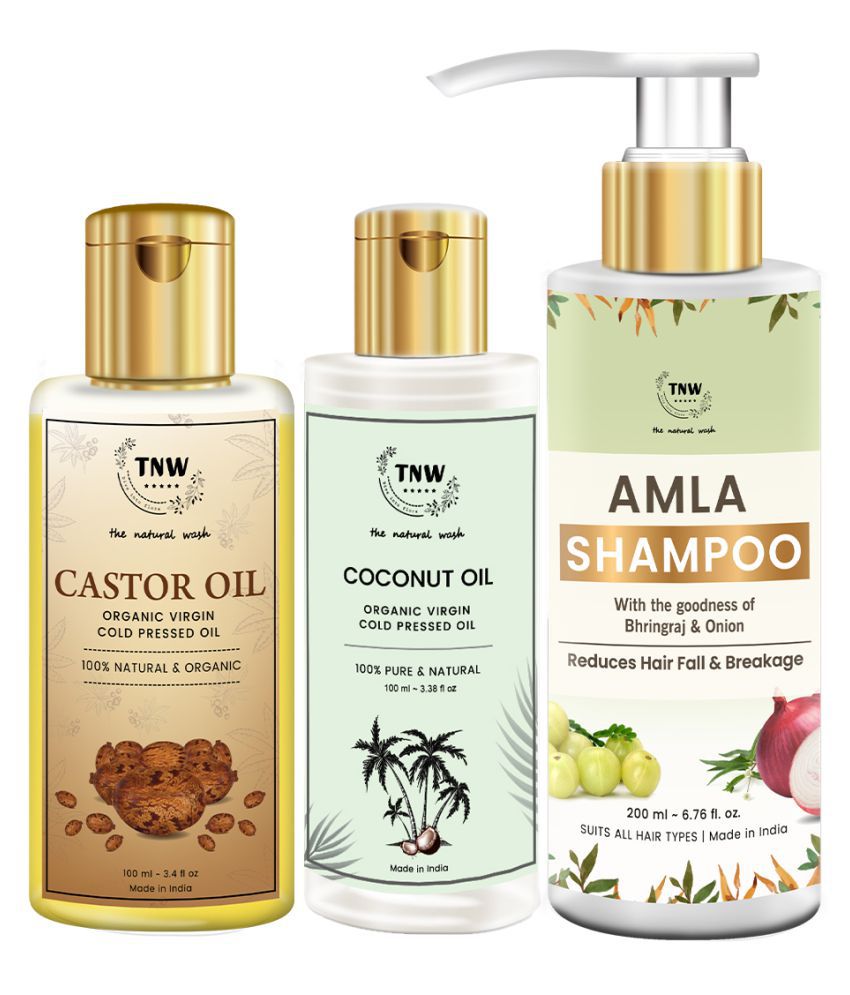     			TNW - The Natural Wash Amla Shampoo,Castor Oil & Coconut oil Shampoo 200 mL Pack of 3