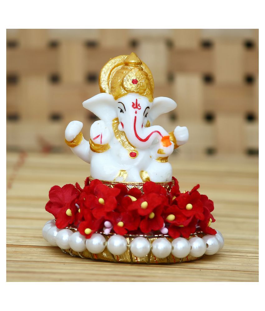     			eCraftIndia Showpiece Resin Ganesha Idol 8 x 8 cms Pack of 1