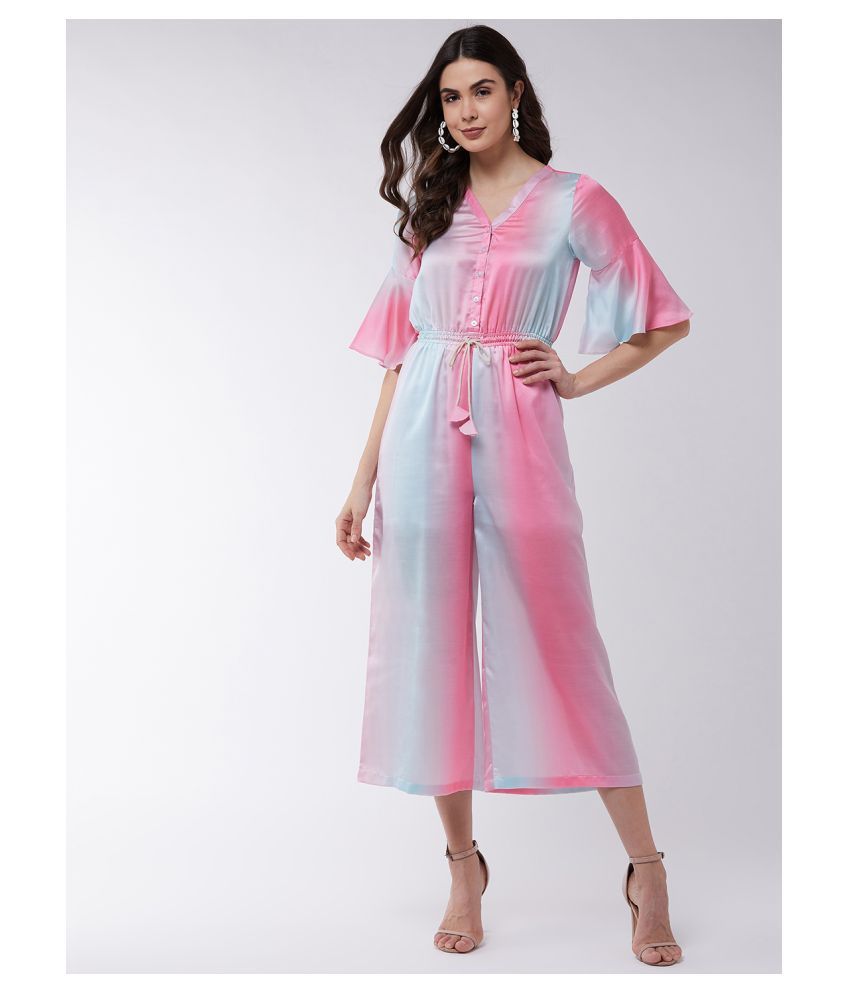     			Zima Leto Multi Color Poly Satin Jumpsuit - Single