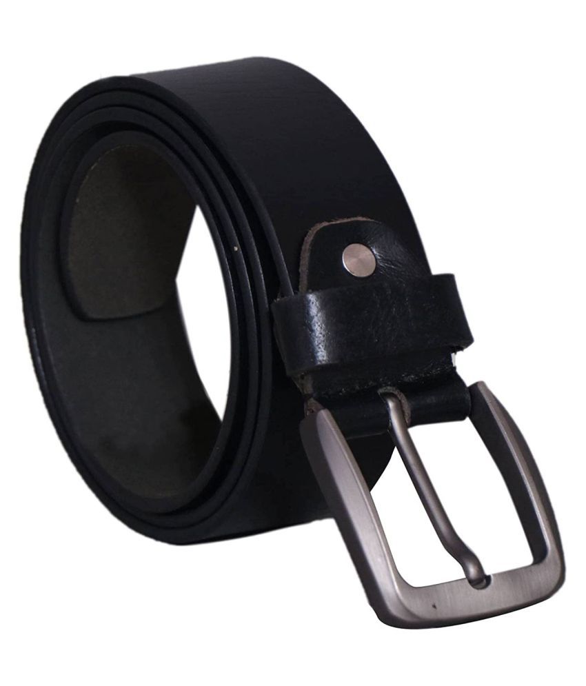 URBANITY Black Leather Formal Belt