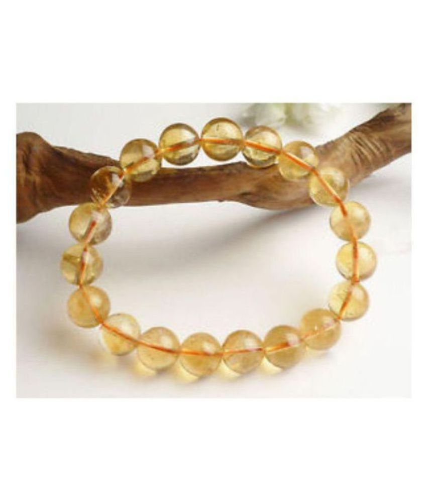     			8 mm yellow Citrine Natural Agate Stone bracelet