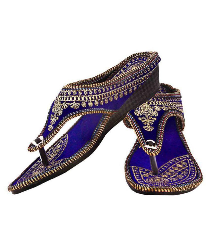     			Raj Blue Ethnic Footwear