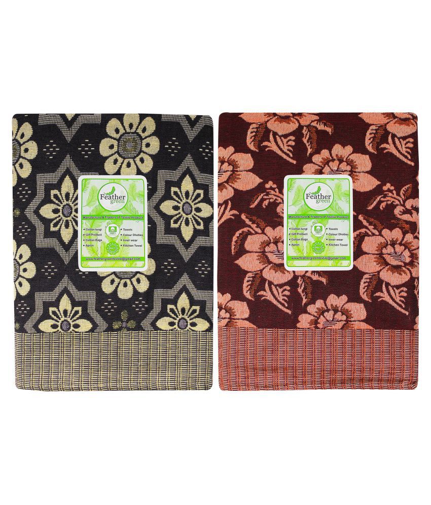     			Feather Green Double Polyester Floral Blanket
