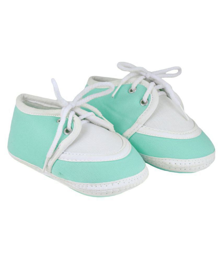     			Neska Moda Baby Unisex Lace Mint Booties/Shoes For 0 To 12 Months Infants-BT89