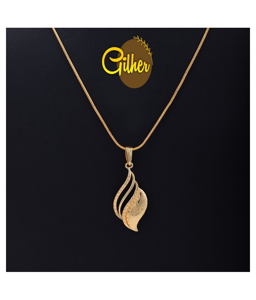     			Gilher Gold Plated Daily Wear Locket+24 Inch Chain For Women And Girls.