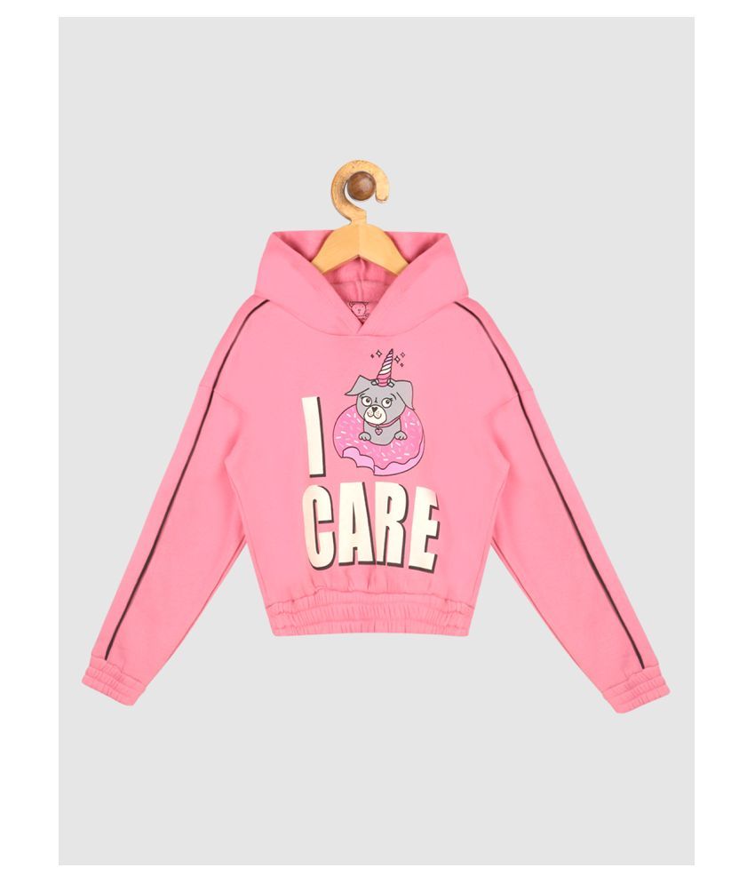     			Lazy Shark Girls Cotton Blend Sweatshirt ( Pink )