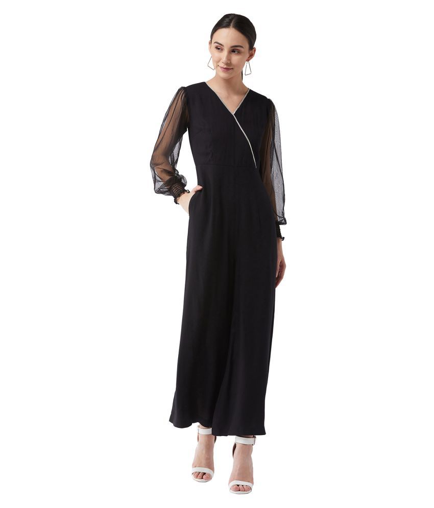     			Miss Chase Black Rayon Jumpsuit -