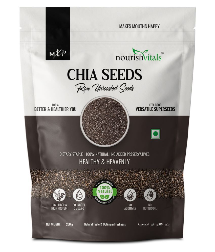 NourishVitals Chia Seeds 200 g