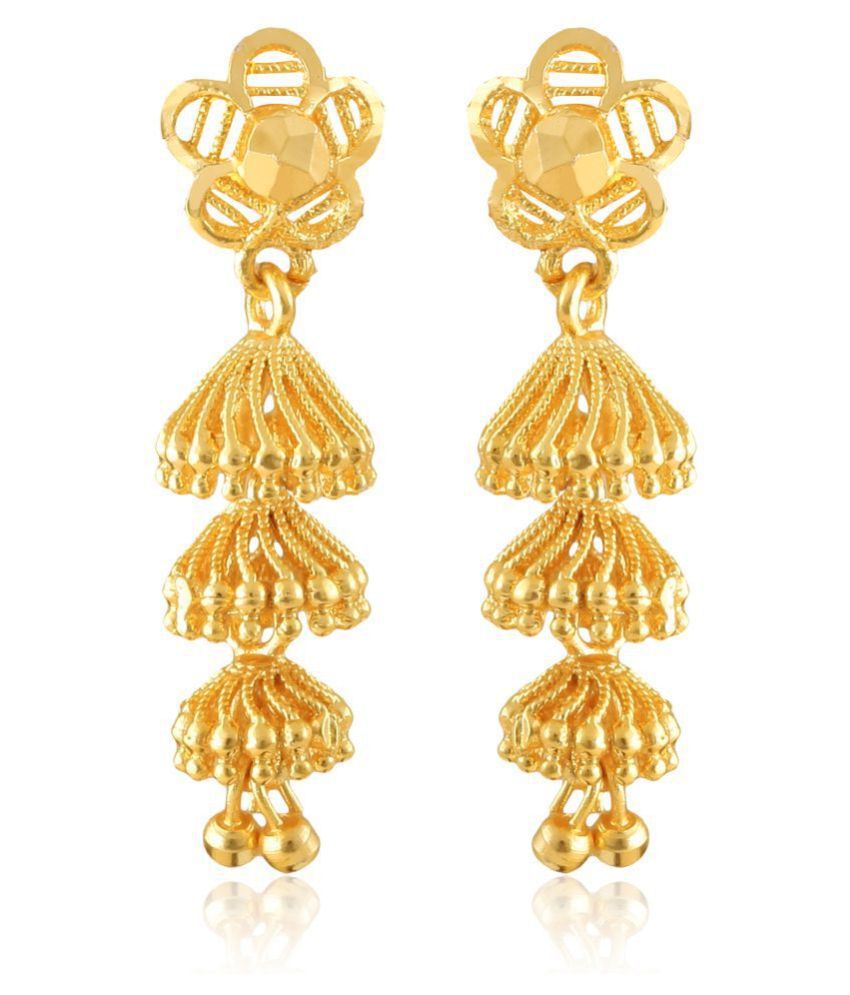     			Vighnaharta Allure Beautiful Earrings Elite Chic Gold Plated Screw back Jhumki earring  for Women and Girls  {VFJ1379ERG}