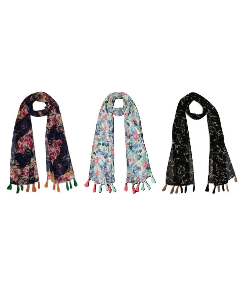     			stolevilla Multi Printed Poly Cotton Yarn Stoles