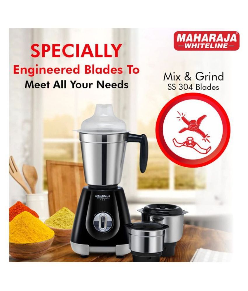 Buy Maharaja Whiteline 500 Watt 3 Jar Mixer Grinder Online at Best